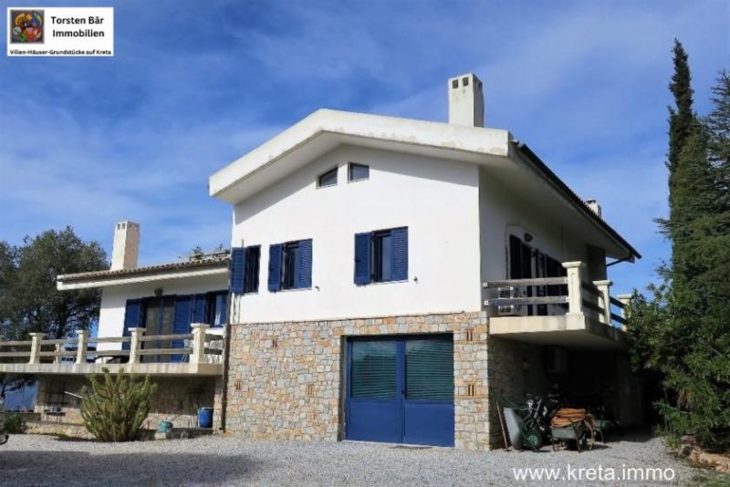Drapanos Kreta, Drapanos, Grosszügige Villa im eigenen Park mit Panorama Meerblick Haus kaufen